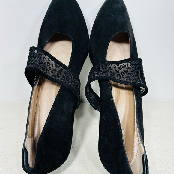 BEAUTIFEEL Black Suede Leather Heels Pumps US 9-9,5 EU 40 - Picture 5 of 8